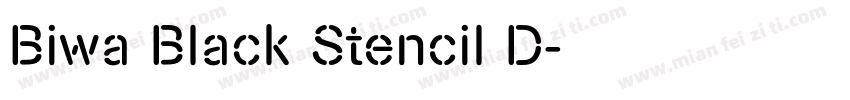 Biwa Black Stencil D字体转换